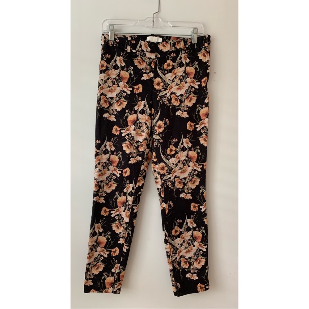 Black floral pants
